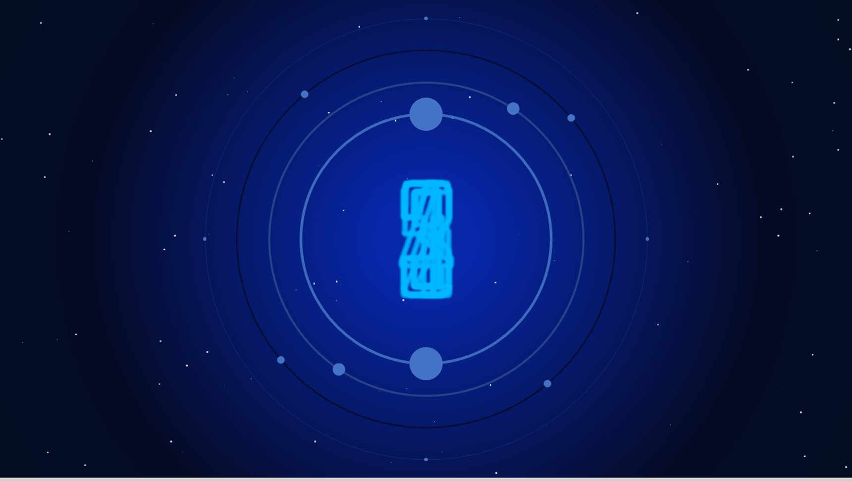 蓝色科技背景倒计时企业宣传PPT模板