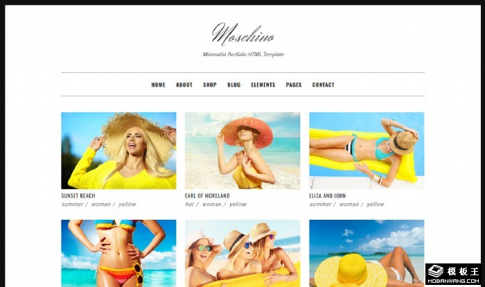 综合图文网店博客网页模板