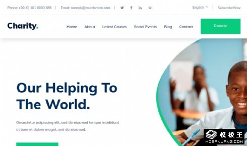 公益慈善基金会响应式网站模板