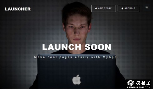 创意APP动态展示响应式网页模板