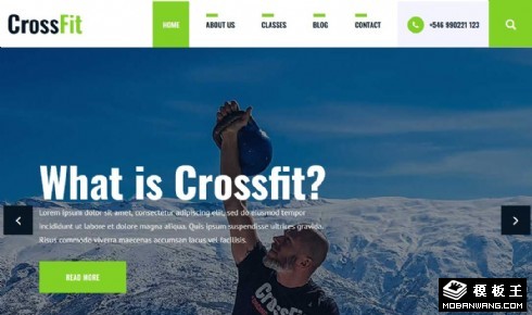健身训练计划展示响应式网页模板