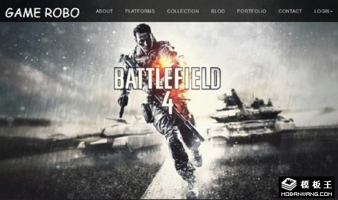 游戏公司介绍信息响应式网页模板