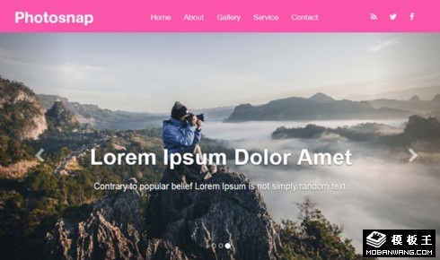 照片捕捉摄影服务响应式网页模板