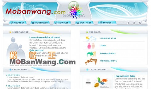 欧美设计工作室网页模板