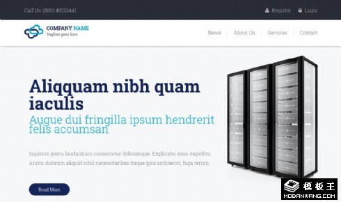 互联网数据机房响应式网页模板