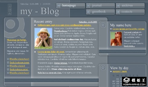 个性网络日志网页模板