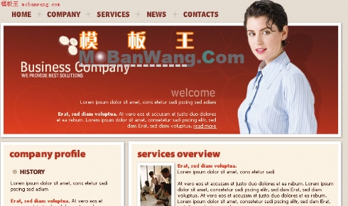 庆国庆_欧美女性办公模版