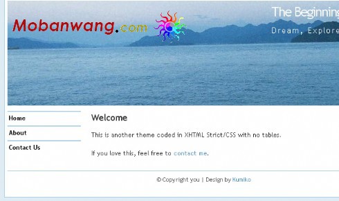 开始的地方主题网页模板