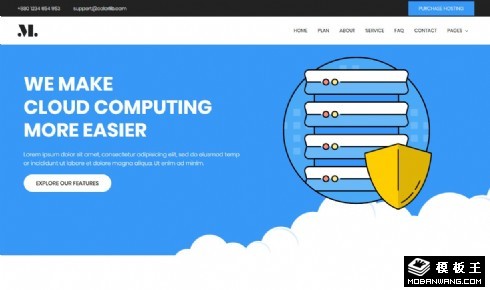 服务器分布动态展示响应式网页模板