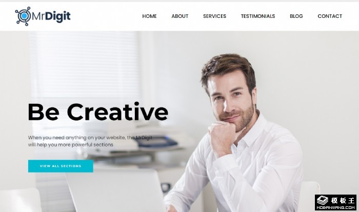 创意数字先生网页模板