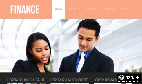 商业财务项目网页模板