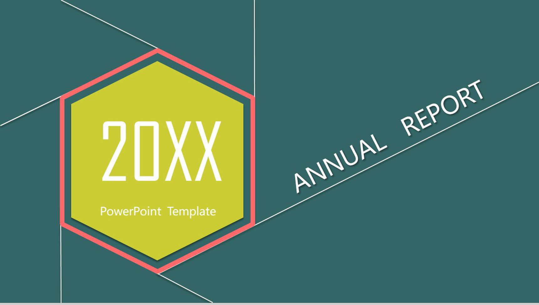 深绿色扁平总结商务汇报通用PPT模板