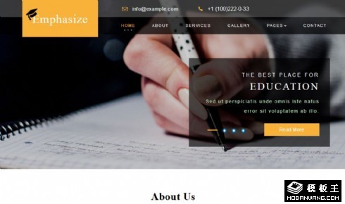 校园生活服务展示响应式网站模板