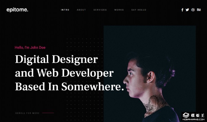 资深设计团队形象展示网页模板