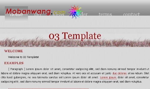 灰色简单BLOG网页模板