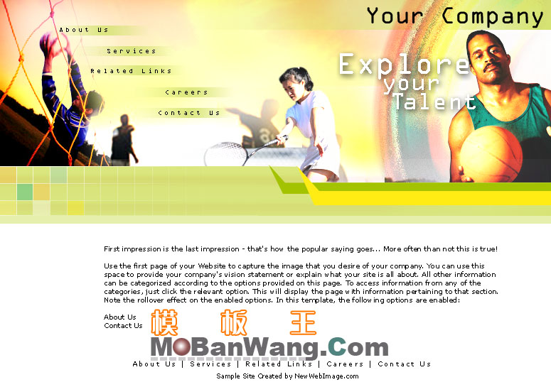 欧美个人篮球网站模板