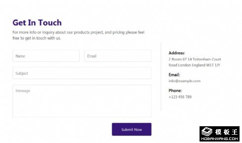 全屏地图联系表单响应式网页模板
