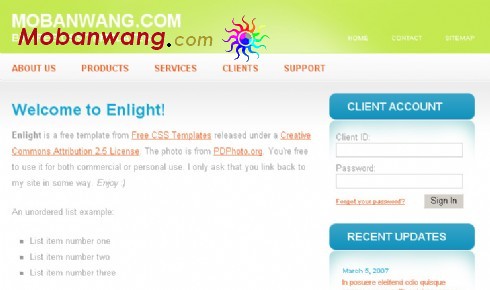 企业BLOG网页模板