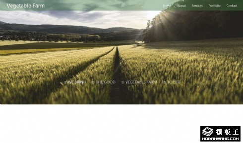 蔬菜农场响应式网页模板