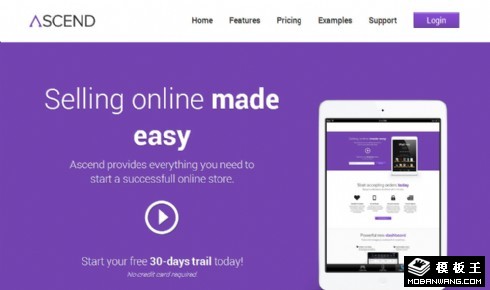 商务数据APP软件网页模板