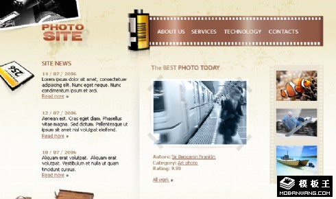 完美曝光摄影爱好者网页模板