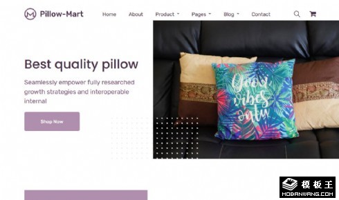 枕头产品展示响应式网页模板