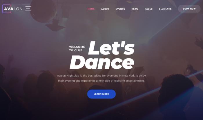 夜店俱乐部专属网站模板