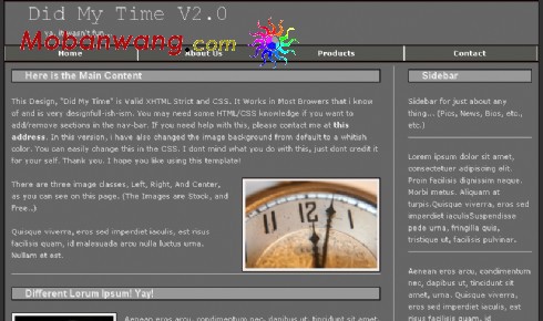 灰色企业信息介绍网页模板