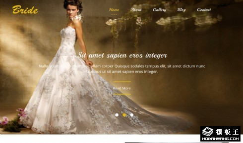 最美新娘婚礼策划响应式网页模板