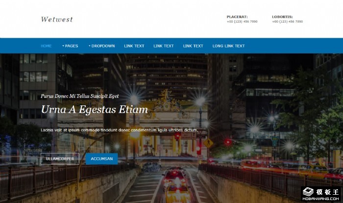 信息生活图文展示网页模板