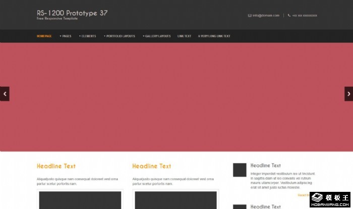 黑白信息动态网站模板系列37