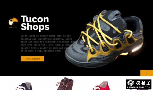 时尚潮鞋展示响应式网页模板