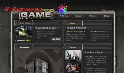 枪战游戏网页模板