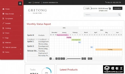 电商数据管理后台响应式网页模板