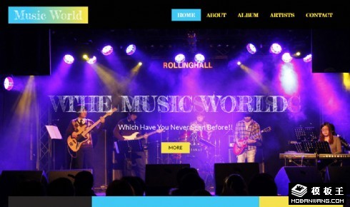 音乐世界现场响应式网页模板