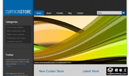 窗帘产品信息展示网页模板