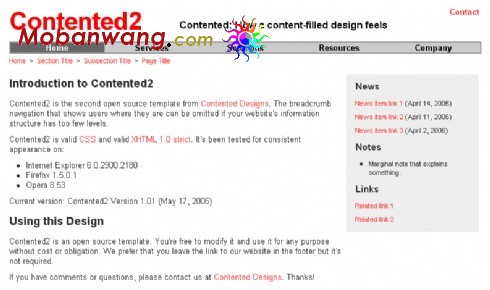 简单BLOG信息网页模板
