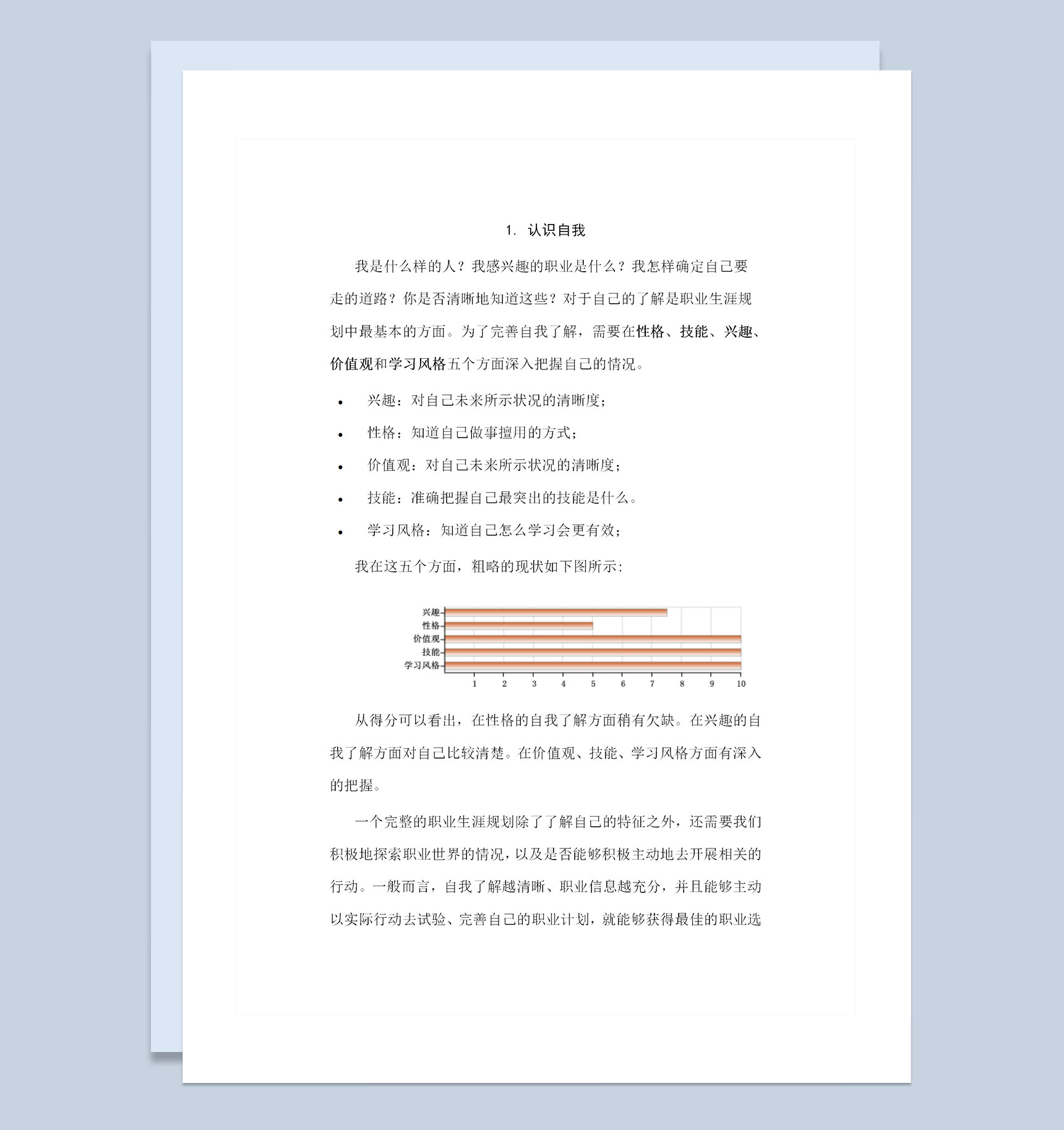 室内设计专业通用大学生个人职业规划书Word模板