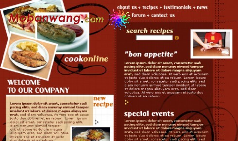 美食烹饪在线网页模板