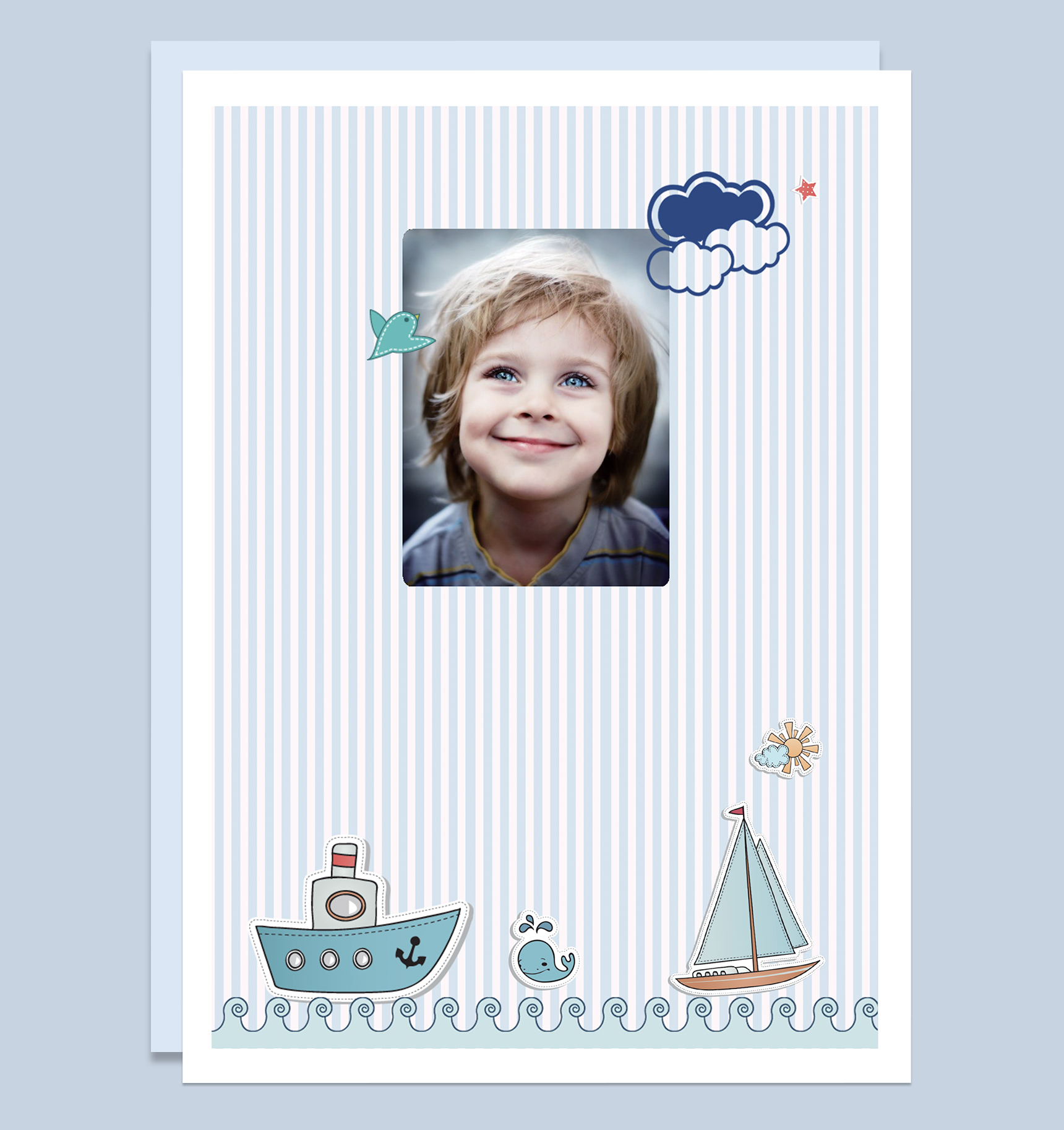 淡蓝色清新可爱小升初学生个人简历范本Word模板