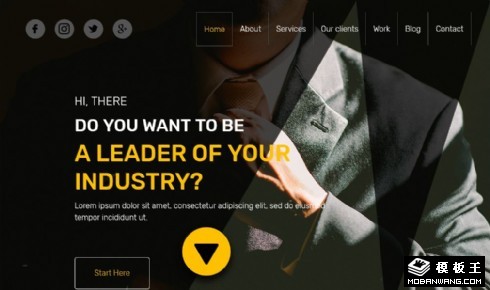 企业管理培训响应式网页模板