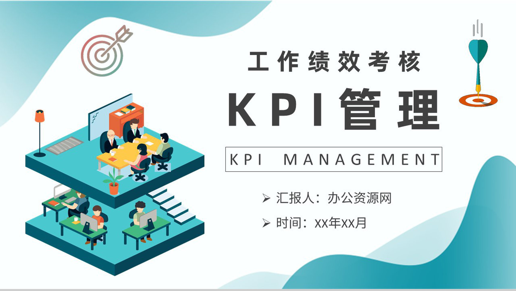 部门工作绩效考核计划方案企业KPI指标管理培训PPT模板