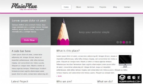 简洁企业项目介绍网站模板