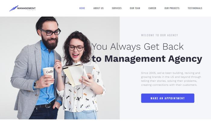 现代品牌管理公司单页模板