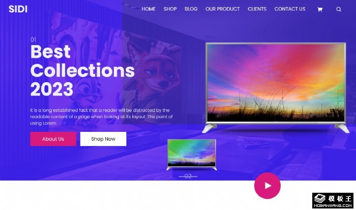 多彩数码产品商城网站模板