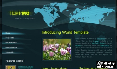 深绿国际商务信息网页模板