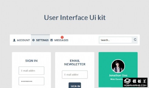 功能组件UIKIT响应式网页模板