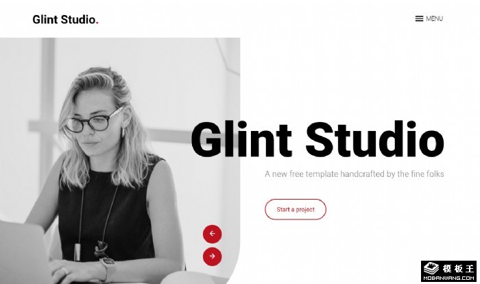 简洁广告营销工作室单页面模板