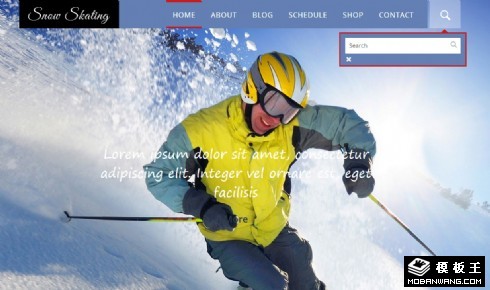 滑雪场介绍响应式网页模板