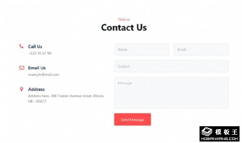 简洁联系交互表单响应式网页模板